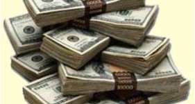 Stacks of bills